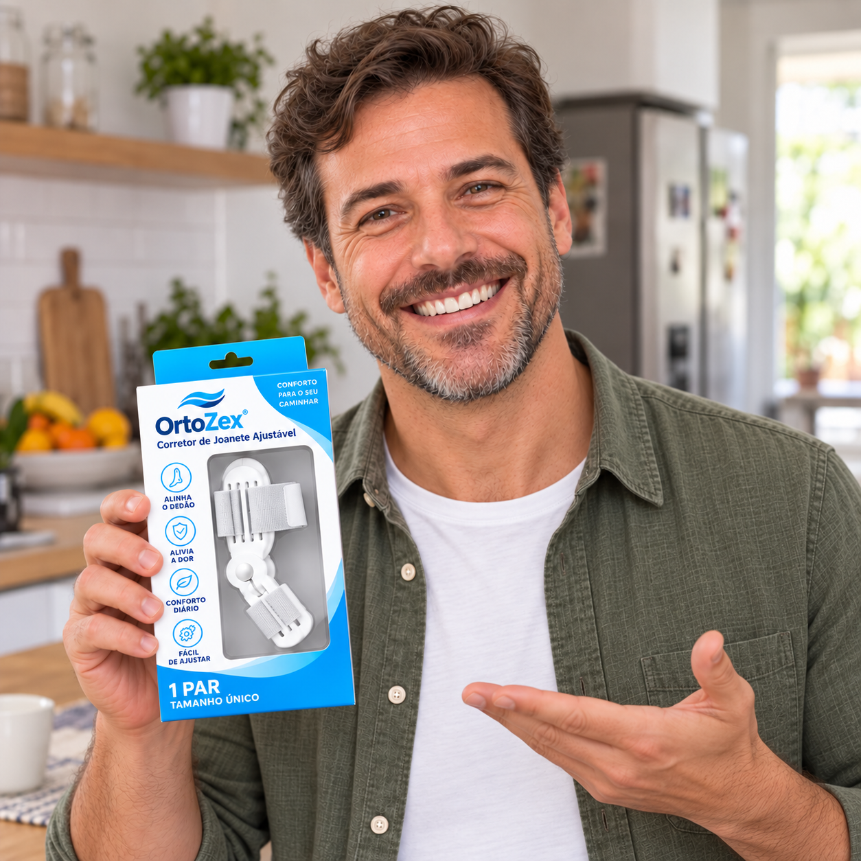 Cliente OrtoZex™ — dor ao ficar em pé