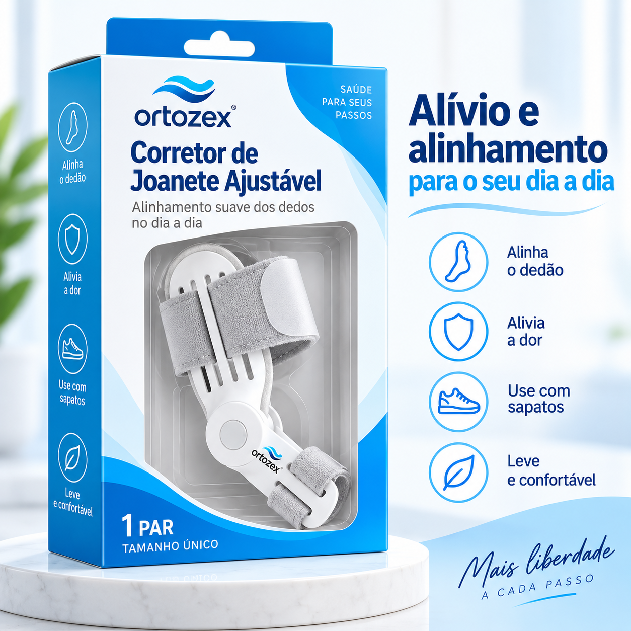 Par de Corretor OrtoZex™ Comfort Pro — vista frontal